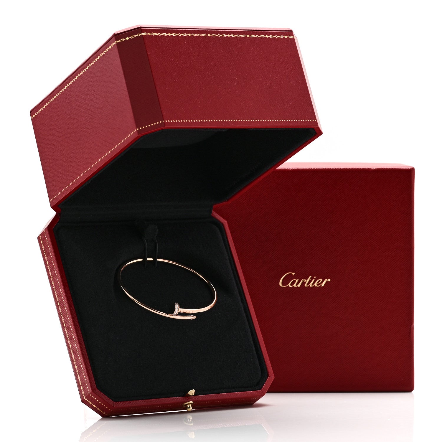Cartier 18K Pink Gold Diamond Small Juste Un Clou Bracelet 16 5 of 5
