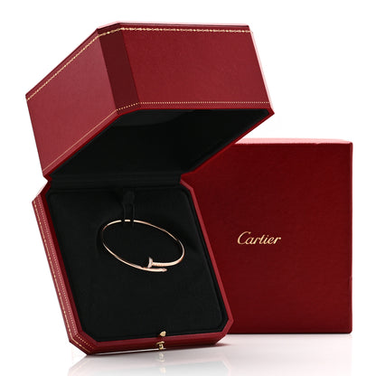 Cartier 18K Pink Gold Diamond Small Juste Un Clou Bracelet 16 5 of 5