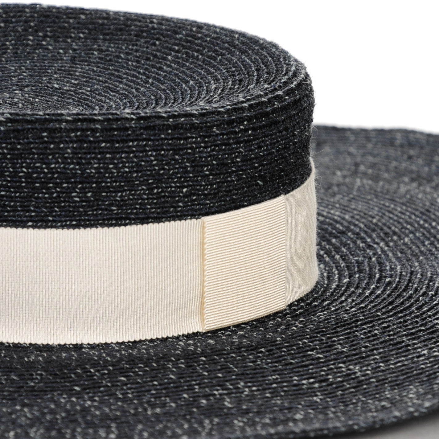 Chanel Woven CC Wide Brim Hat M Navy 7 of 8