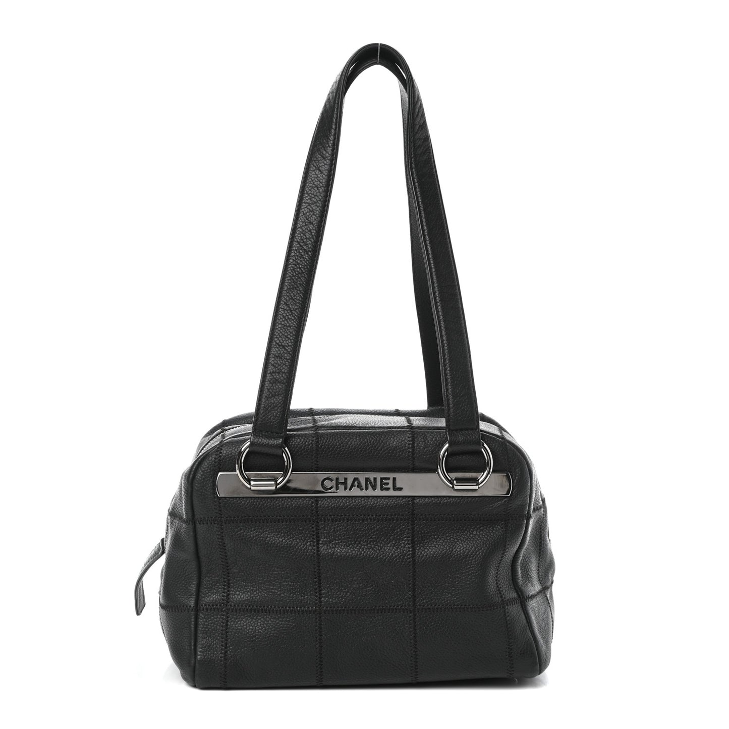 Caviar Square Stitched Bowler Black