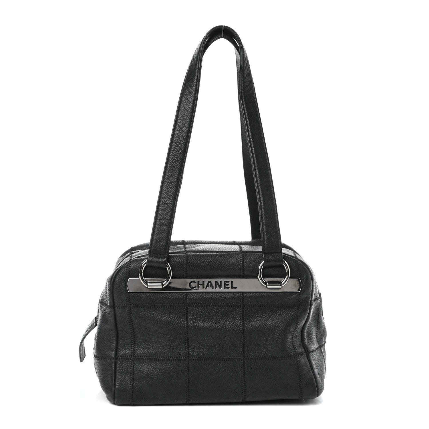 Chanel Caviar Square Stitched Bowler Black 1 of 9