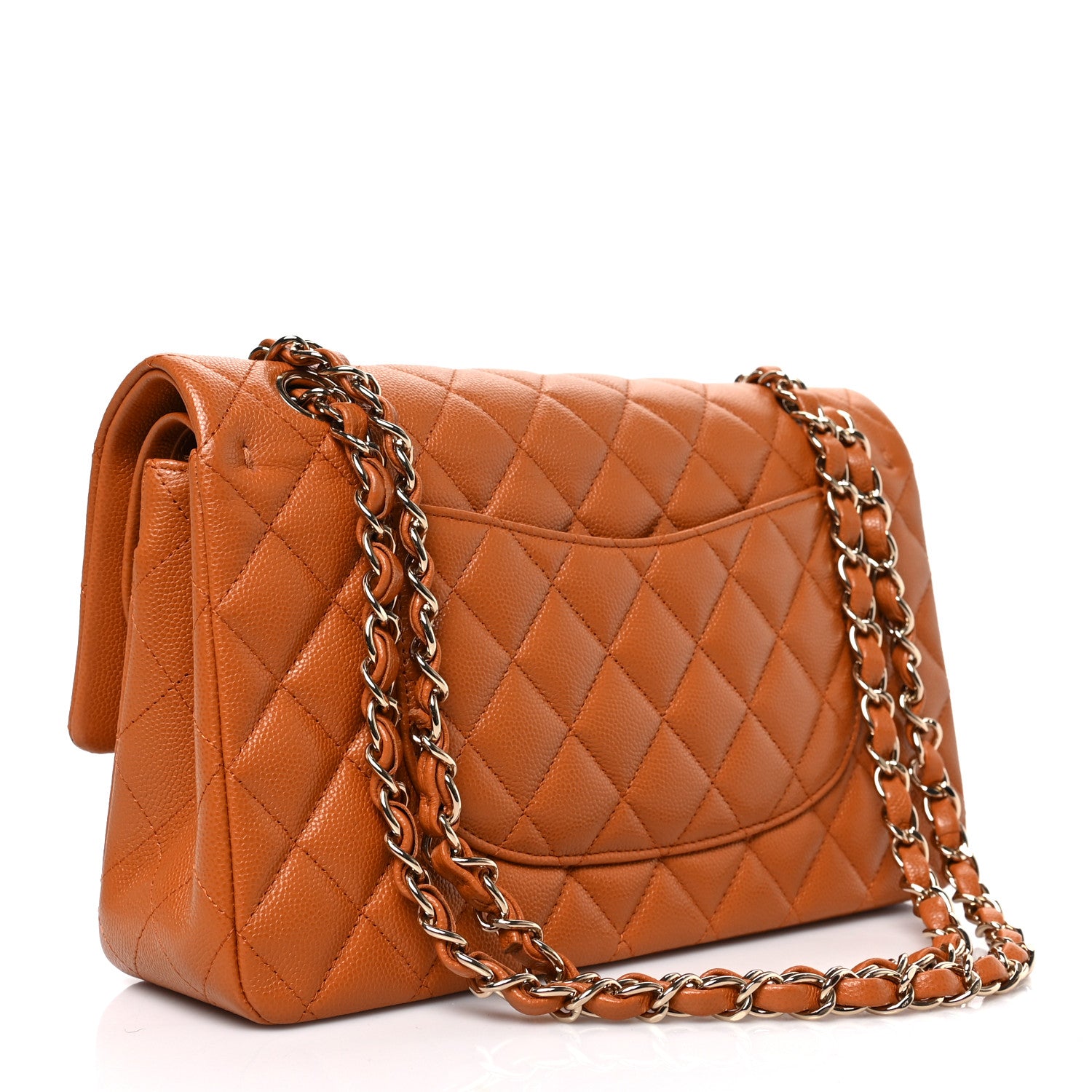 Chanel Caviar Quilted Medium Double Flap Light Brown 3 of 9