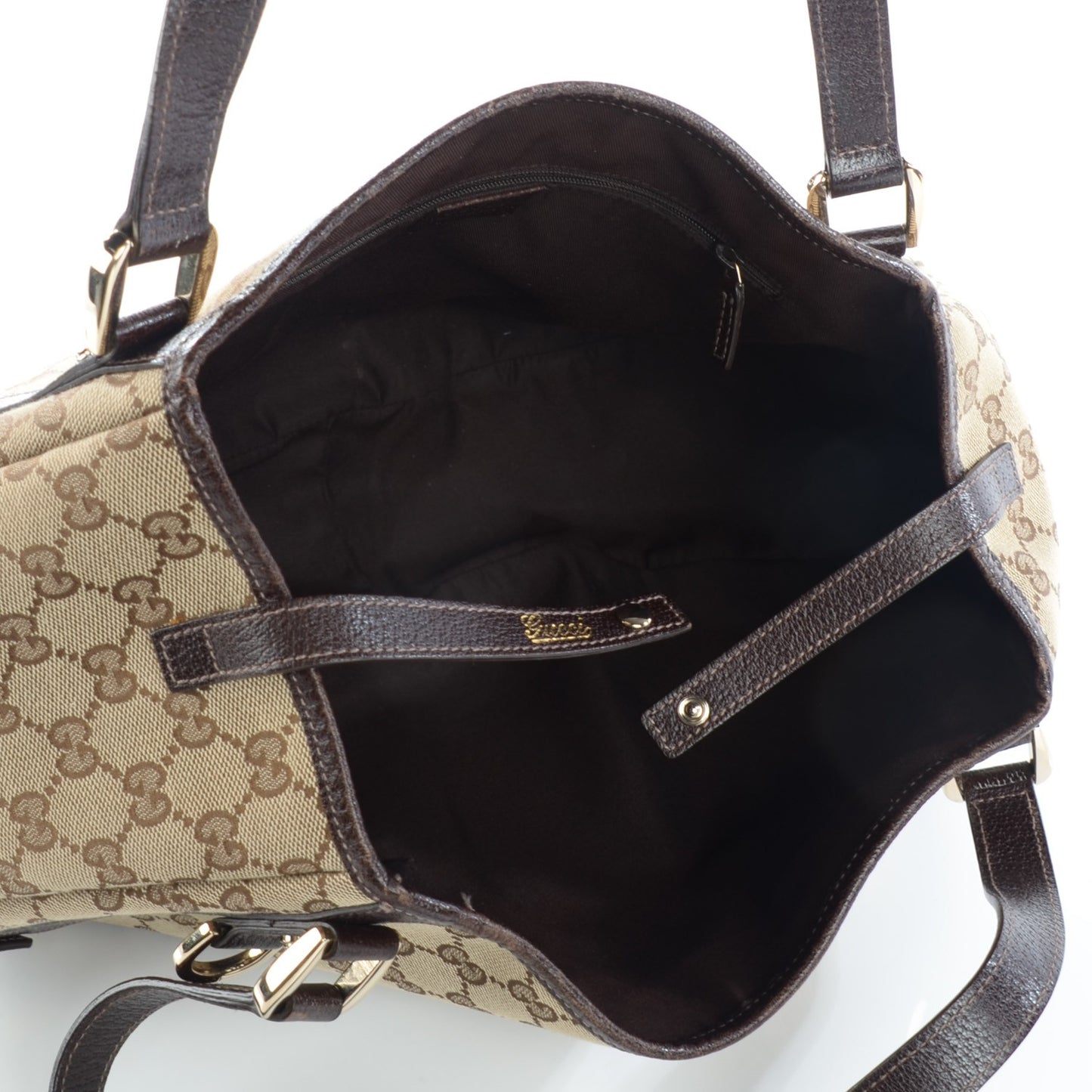 Monogram Medium Abbey Shoulder Bag Dark Brown