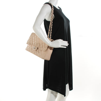 Chanel Caviar Quilted Jumbo Single Flap Beige Clair 2 of 8