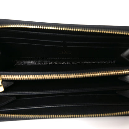 Louis Vuitton Calfskin Colored Monogram Zippy Wallet Blue Black 5 of 7