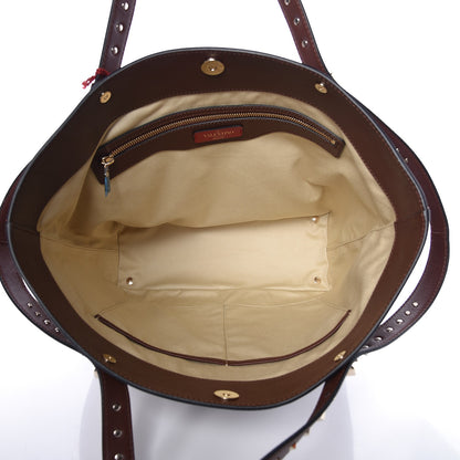 Valentino Garavani Vitello Lovestud Tote Light Brown 5 of 9