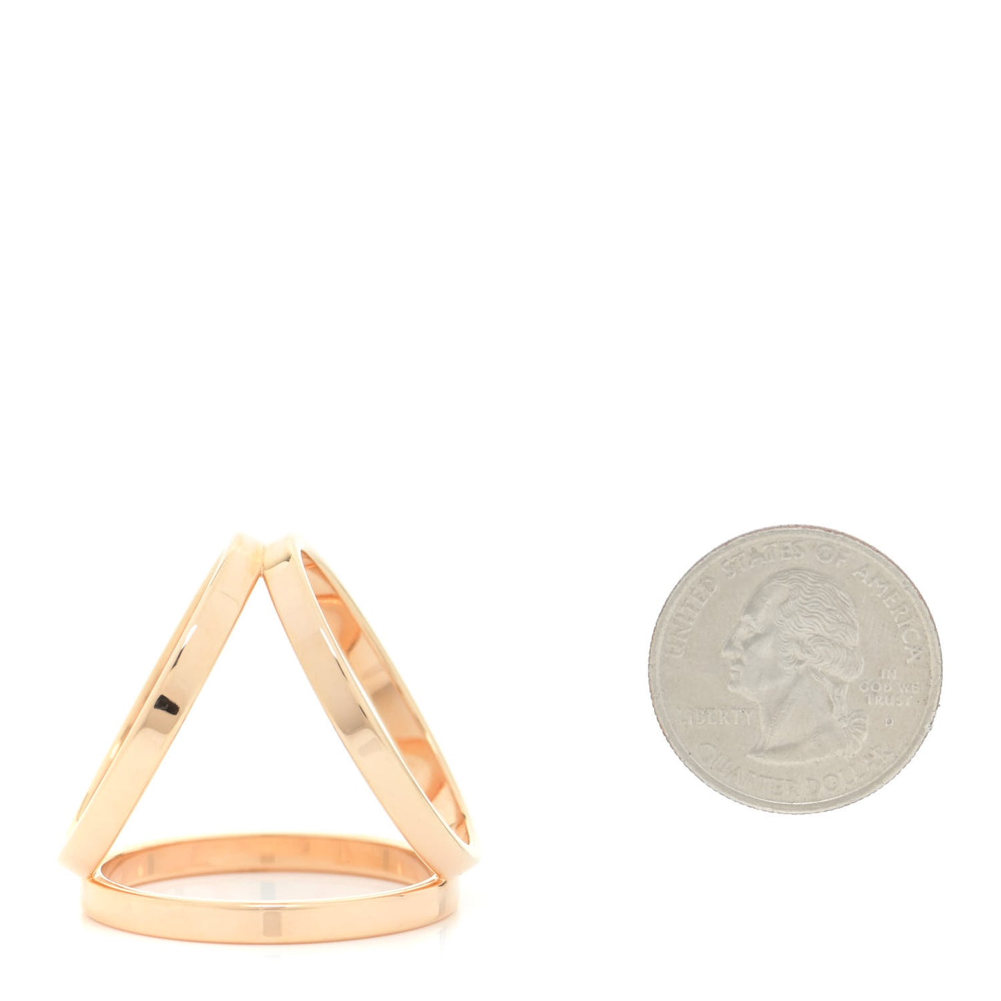 Permabrass Rose Gold Plated Trio Scarf Ring