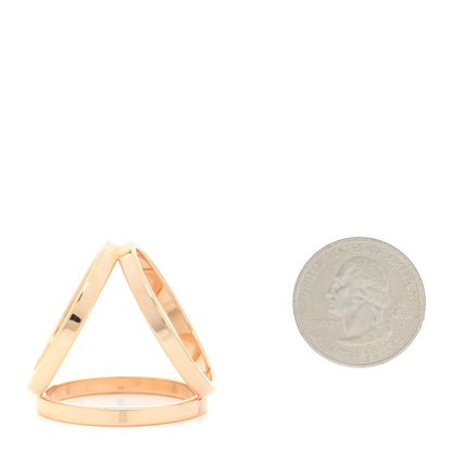 Hermes Permabrass Rose Gold Plated Trio Scarf Ring 2 of 6