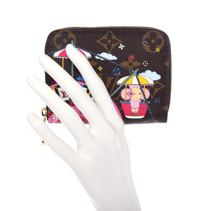 Louis Vuitton Monogram 2020 Christmas Animation Big Wheel Zippy Coin Purse Rose Ballerine 2 of 6