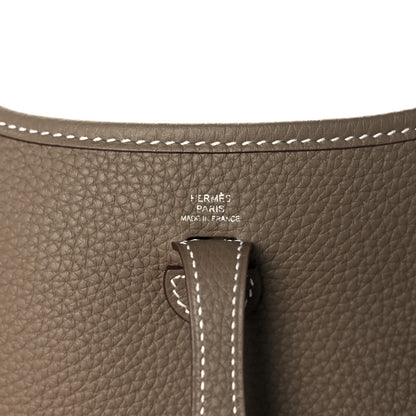 Hermes Taurillon Clemence Amazone Evelyne TPM Etoupe Bleu Indigo 6 of 12