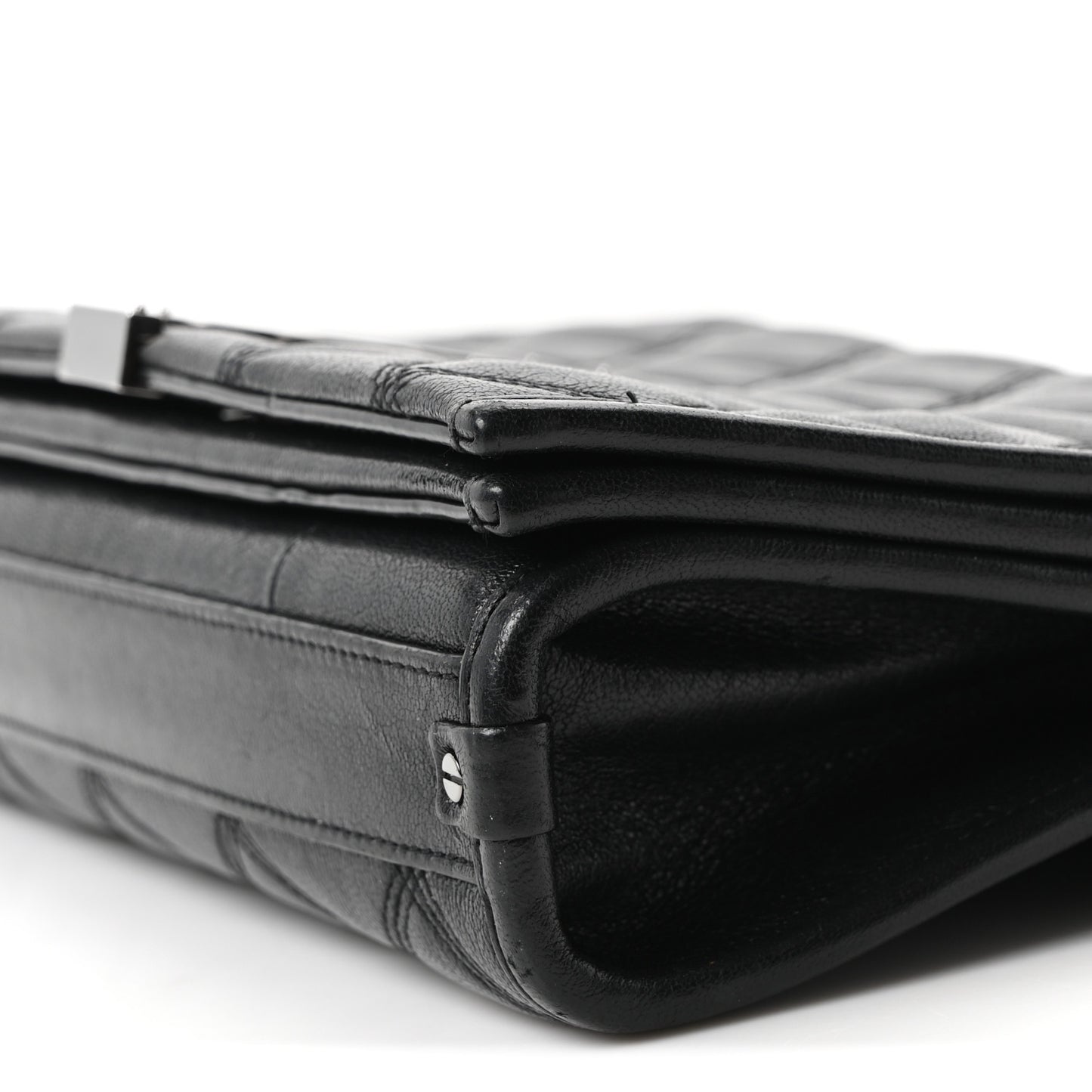 Lambskin Quilted Mini Becky Chain Bag Black
