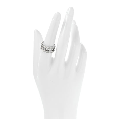 Tiffany 18K White Gold Diamond Wide Atlas Open Ring 54 7 2 of 5