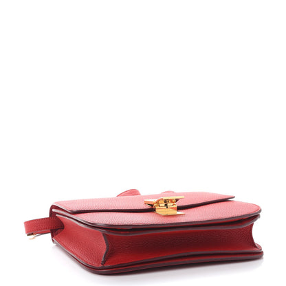 Celine Goatskin Medium Classic Box Flap Bag Carmin 4 of 8