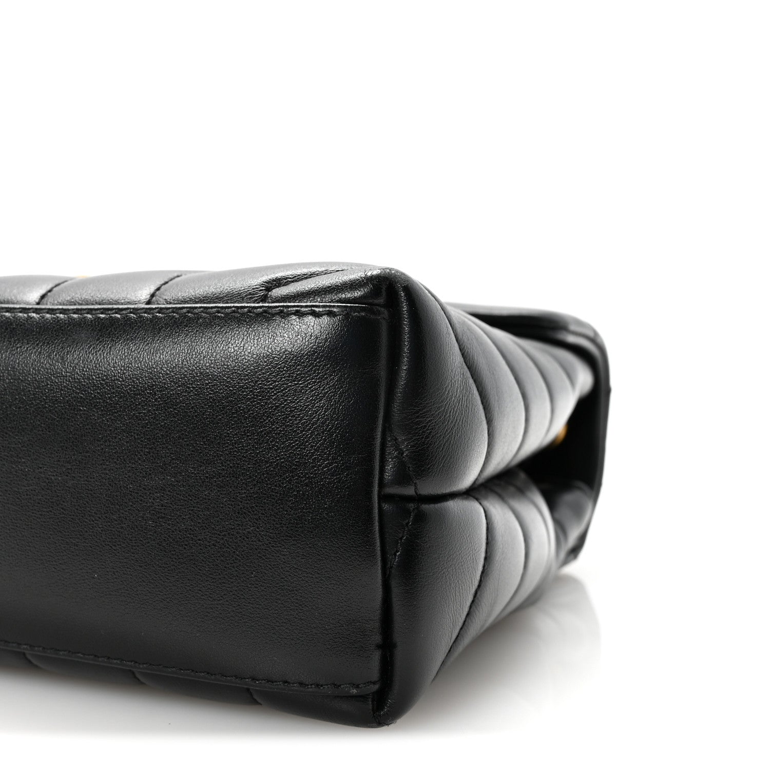 Saint Laurent Calfskin Y Quilted Monogram Small Loulou Chain Satchel Black 9 of 10