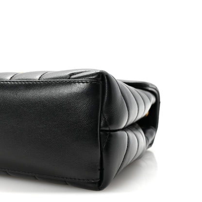 Saint Laurent Calfskin Y Quilted Monogram Small Loulou Chain Satchel Black 9 of 10