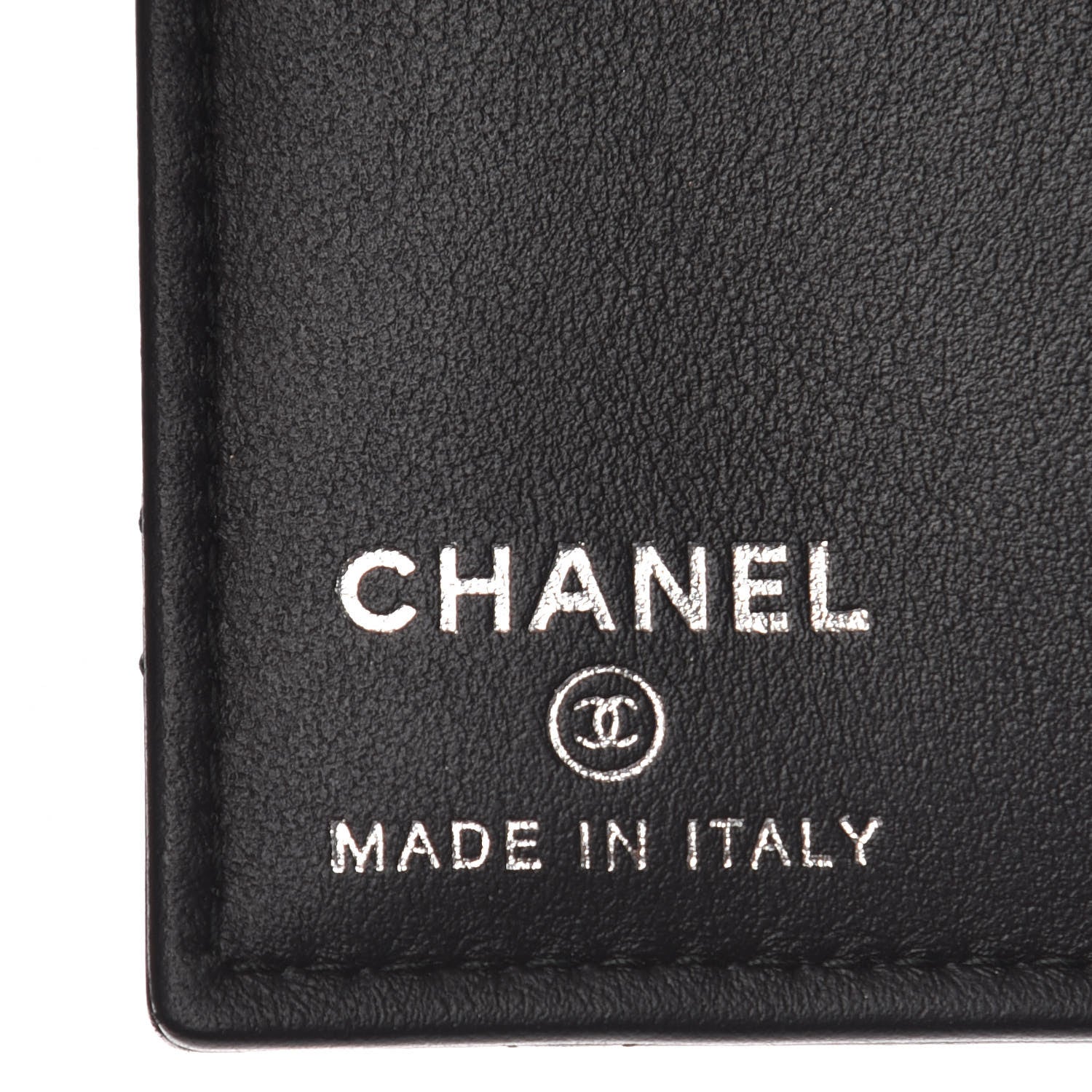 Chanel Crumpled Calfskin Quilted Card Holder Wallet So Black 9 of 10