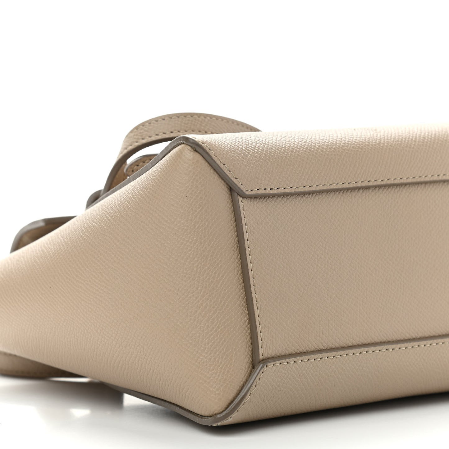 Grained Calfskin Nano Belt Bag Light Taupe