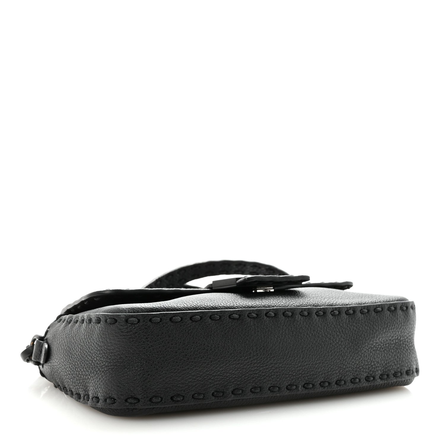 Fendi Cuoio Romano Selleria Baguette Black 4 of 9