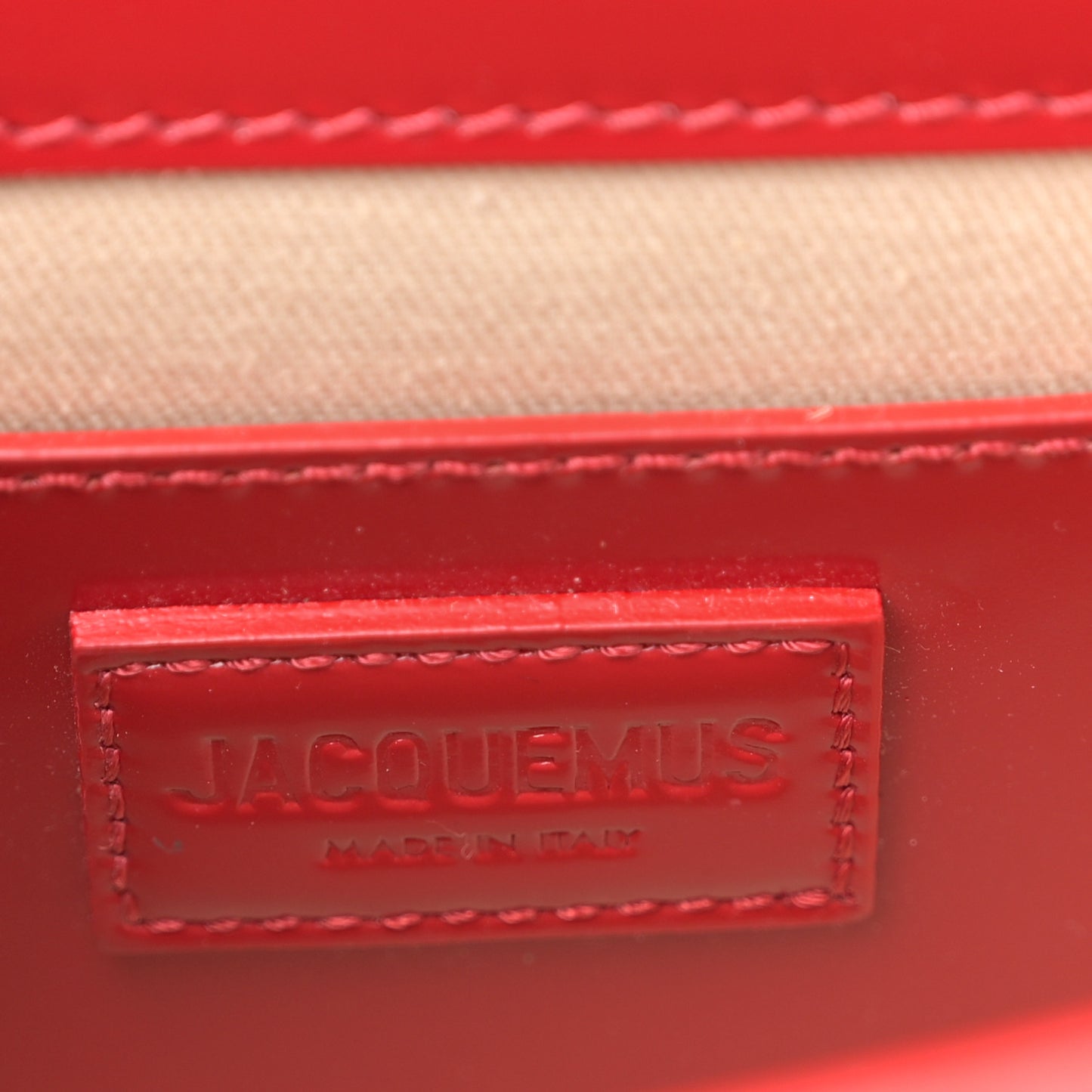 Glazed Calfskin Le Grand Bambino Red
