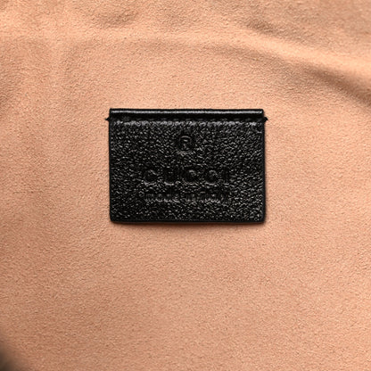 Gucci Azalea Calfskin Matelasse Heart GG Marmont Zip Pouch Black 6 of 13