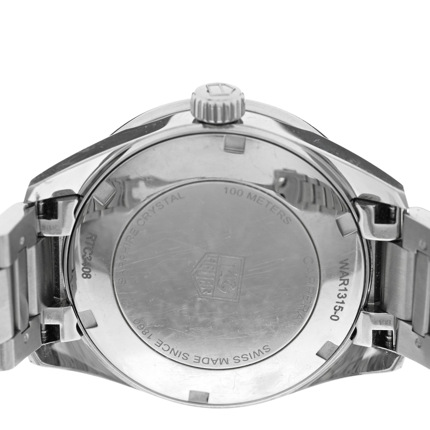 Stainless Steel Diamond Bezel Mother of Pearl 32mm Carrera Lady Quartz Watch WAR1315-0