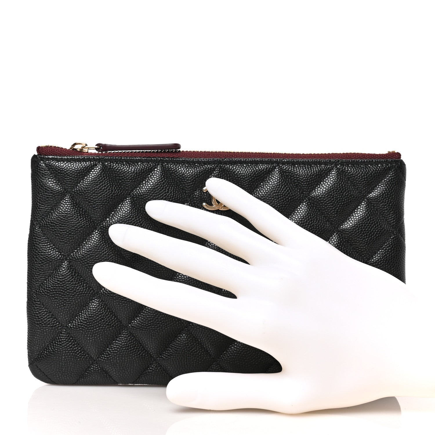 Chanel Caviar Quilted Cosmetic Case Black 2 of 7