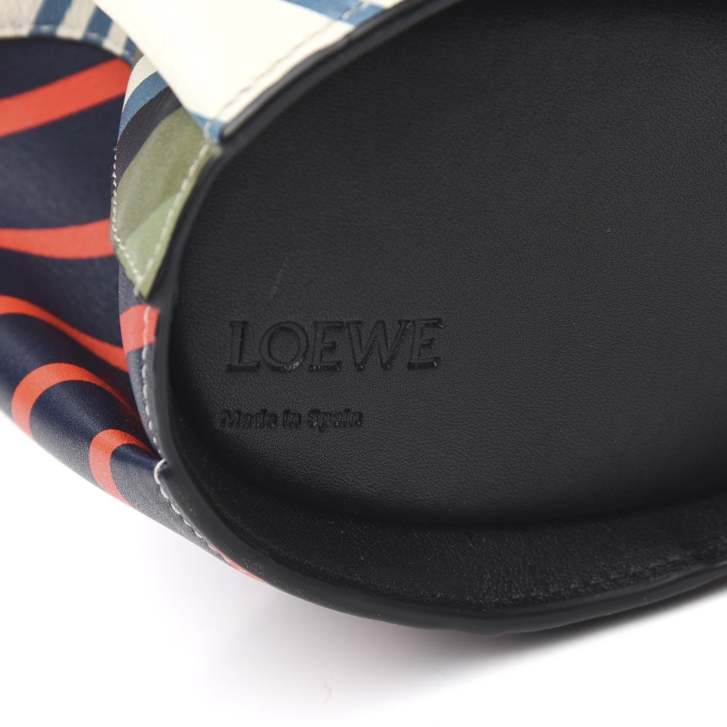 Loewe Calfskin Mini Stripe Elephant Crossbody Bag Multicolor 7 of 10