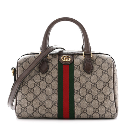 Gucci GG Supreme Monogram Web Small Ophidia Top Handle Bag Beige Ebony 1 of 14