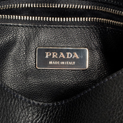 Prada Vacchetta Old Leather Saddle Bag Nero Black 6 of 7