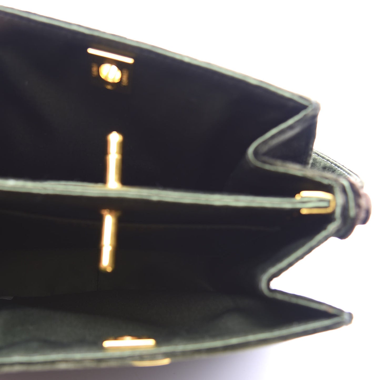 Velvet Top Handle Evening Bag Dark Green