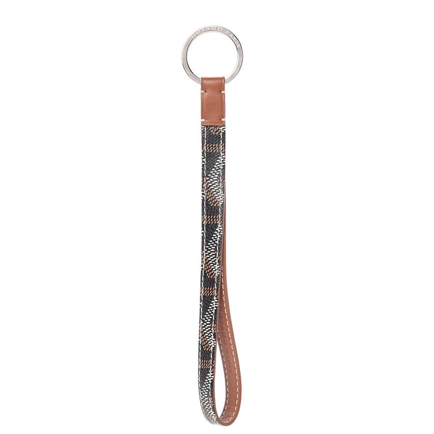 Goyardine Sesame Key Holder Black Gold
