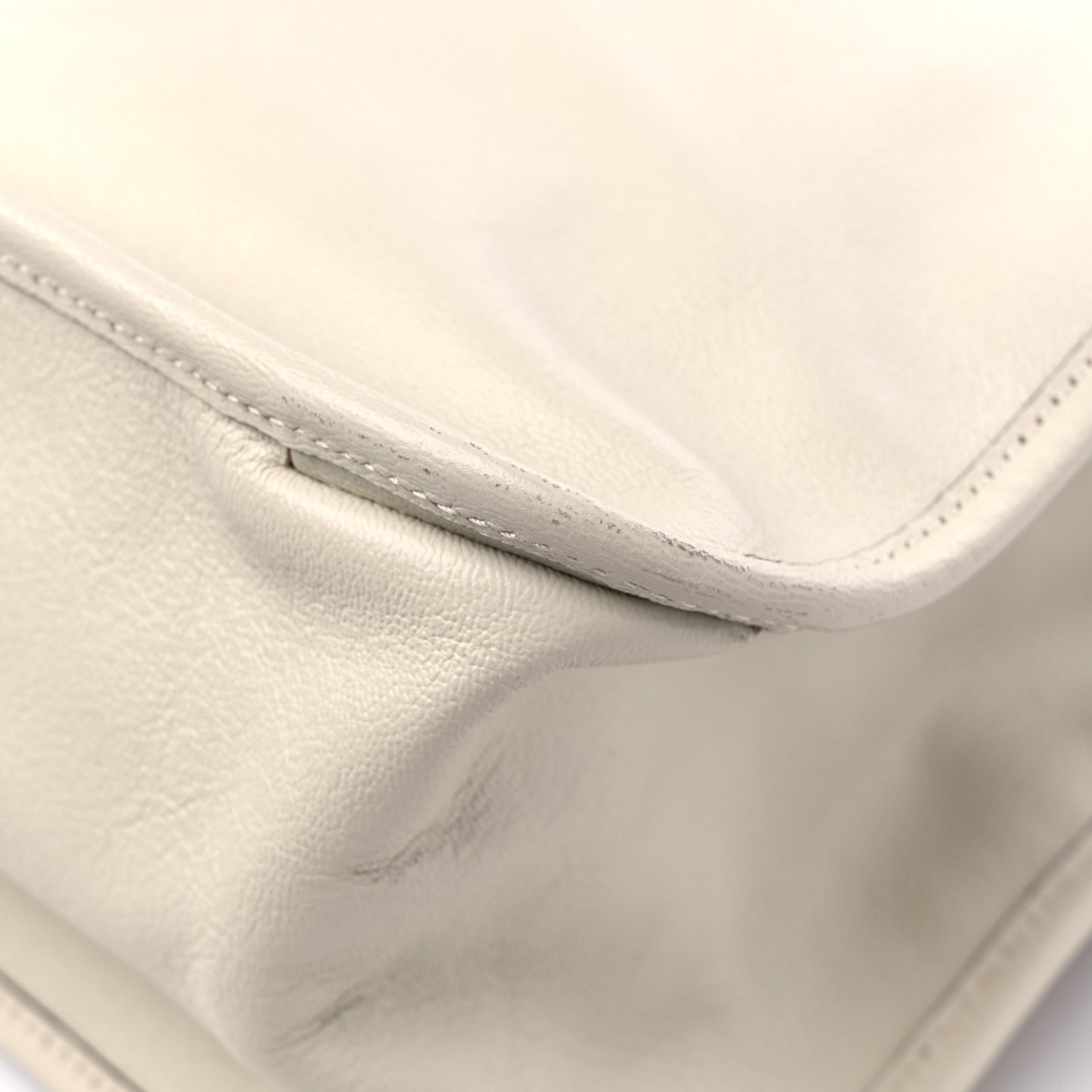 New Sakai Calfskin Lux Large Horsebit 1955 Tote Bag Mystic White