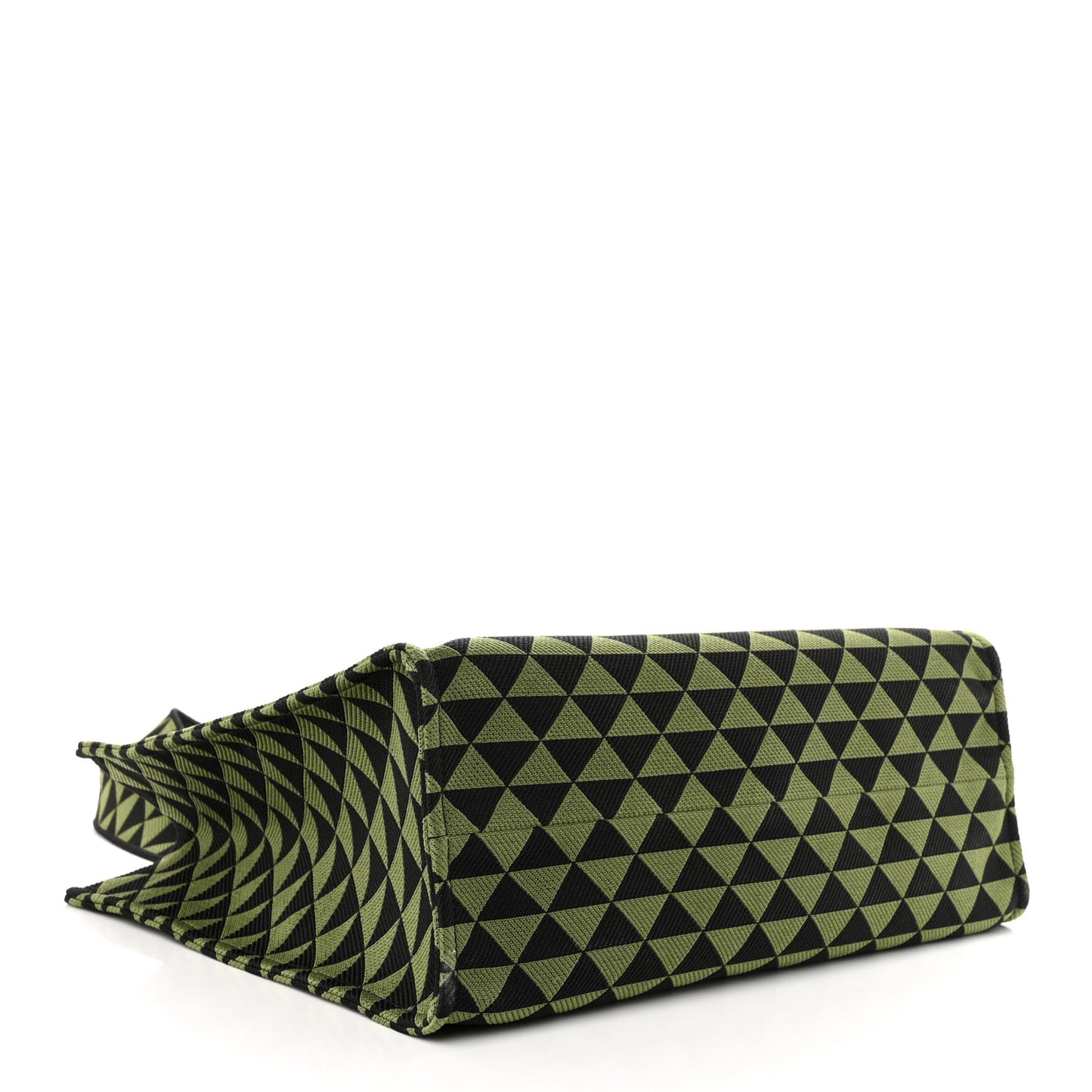 Jacquard Saffiano Triangolo Symbole Embroidered Shopping Tote Black Edera