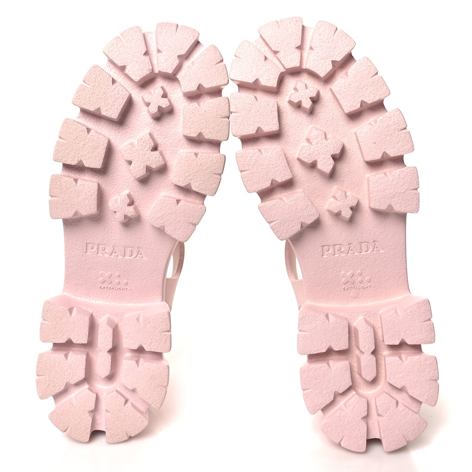 Prada Foam Rubber Metal Triangle Logo Monolith 55mm Cage Sandals 40 Alabastro 5 of 9