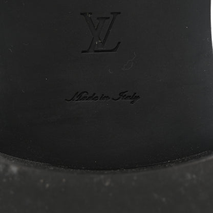 Louis Vuitton Calfskin Monogram Wonderland Flat Ranger Boots 40 Black 7 of 14