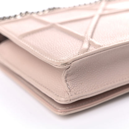 Christian Dior Grained Calfskin Diorama Wallet on Chain Pouch Rose Poudre 10 of 23