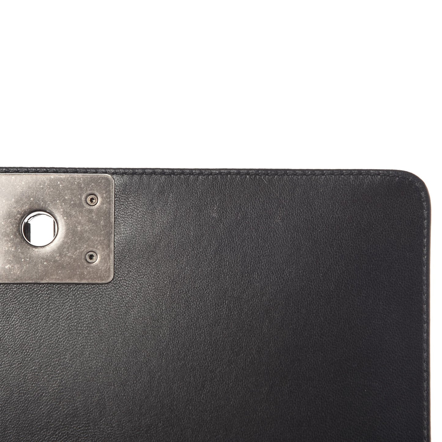 Lambskin Quilted Medium Boy Flap Black