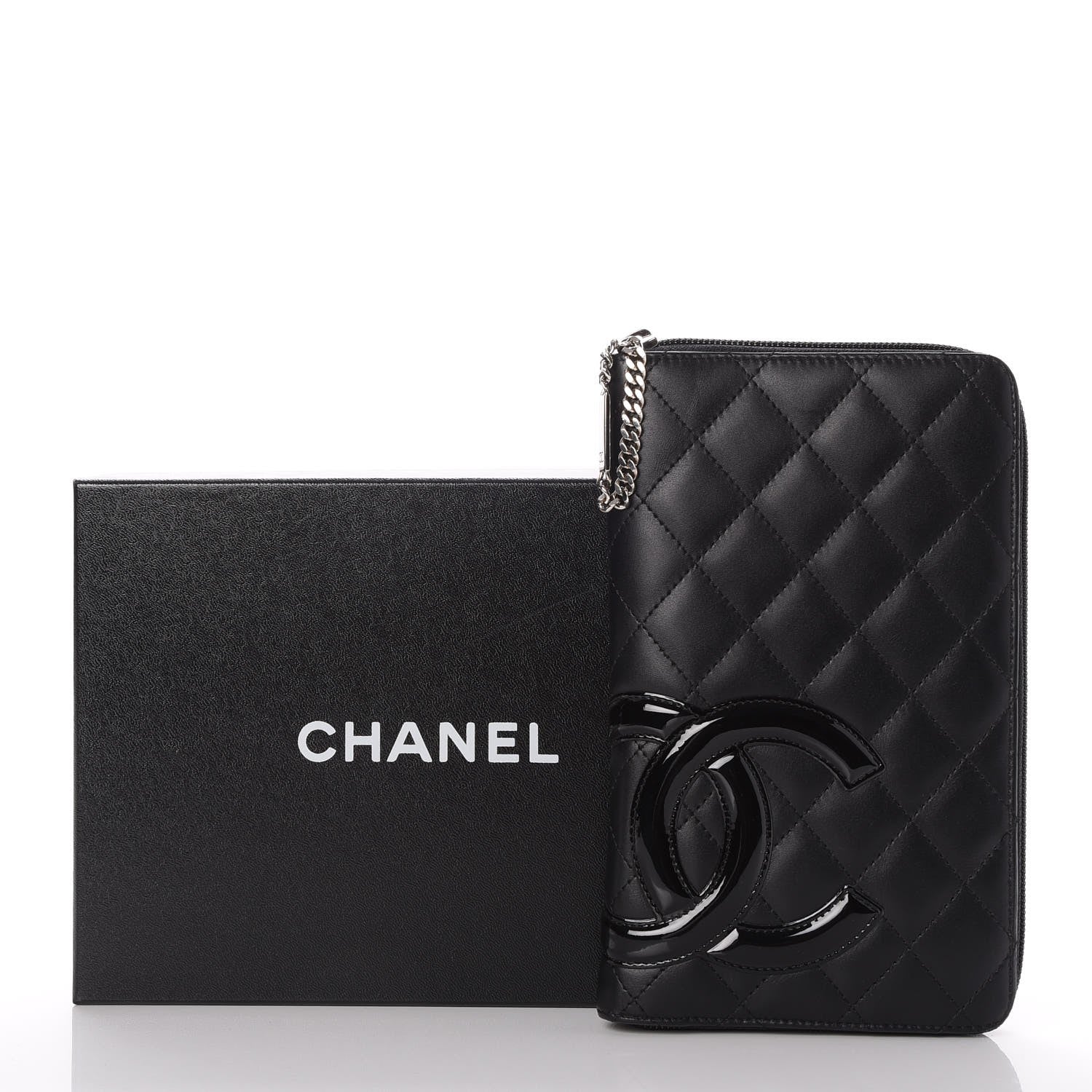 Chanel Calfskin Cambon Zip Around Organizer Wallet Black 9 of 9
