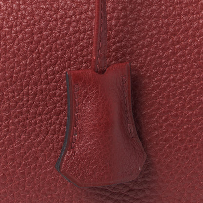 Hermes Taurillon Clemence Birkin 35 Rouge H 28 of 30