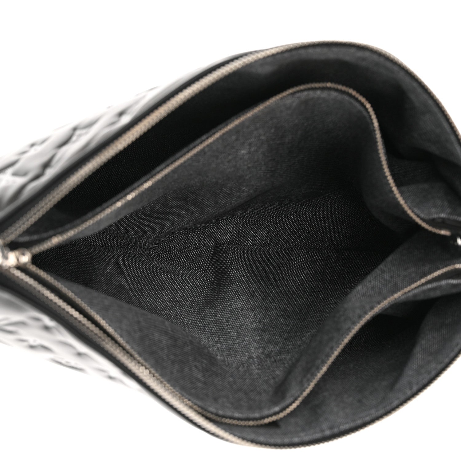 Louis Vuitton Lambskin Embossed Monogram Coussin MM Black Gray 7 of 11