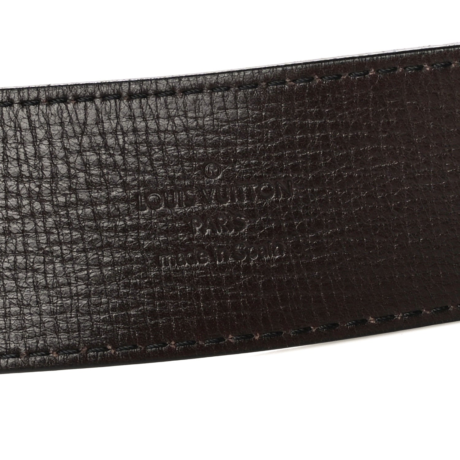 Louis Vuitton Calfskin Monogram LV Initiales Belt 100 40 Coffee 5 of 10