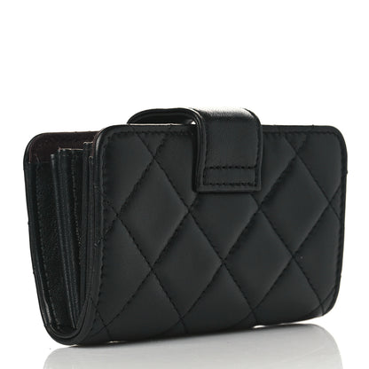 Chanel Lambskin Quilted Gusseted Card Holder Black 3 of 8