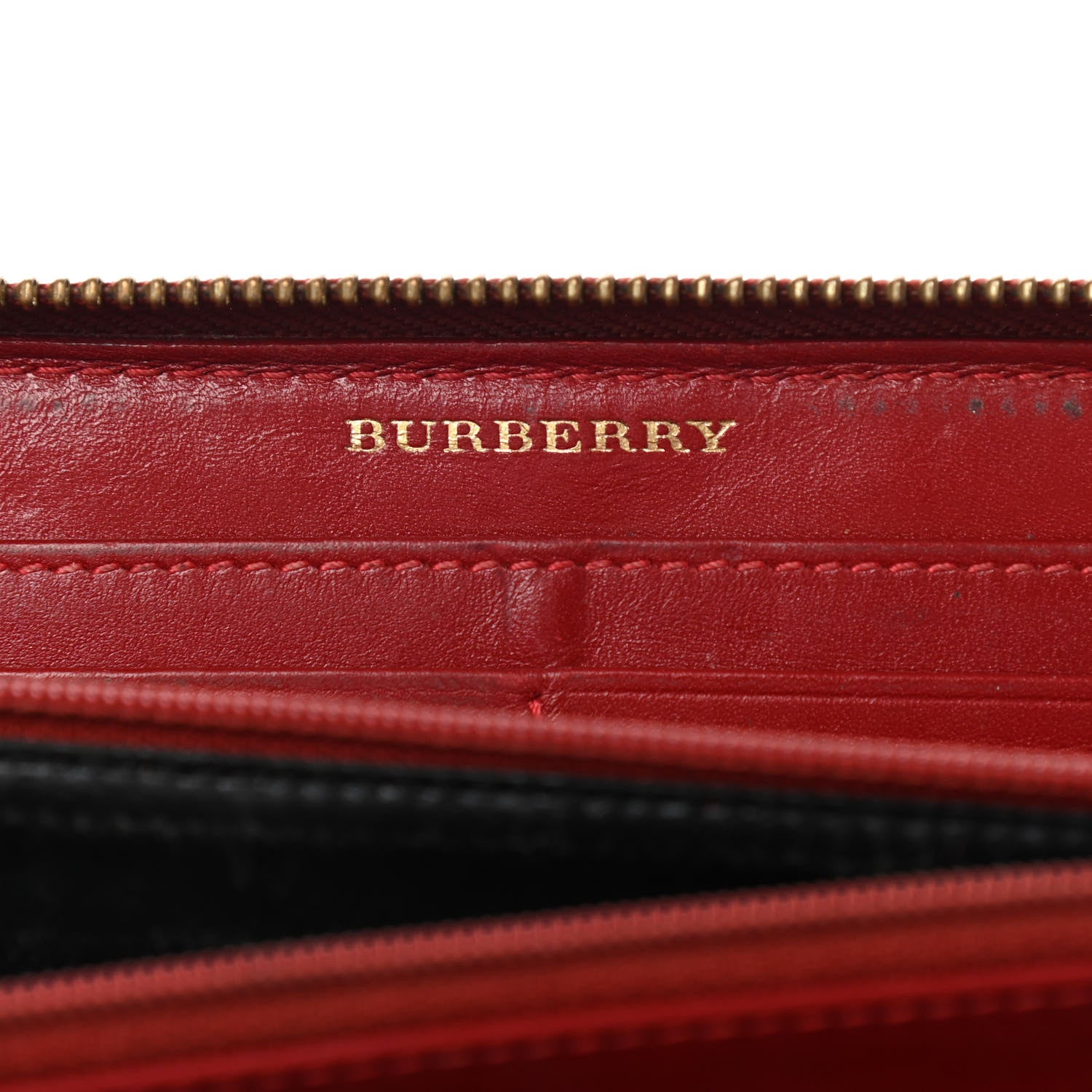 Burberry Haymarket Check Large Ziggy Zip Around Wallet Red 6 of 12