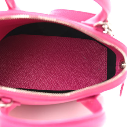 Balenciaga Signature Grained Calfskin Logo XXS Ville Top Handle Bag Fuchsia 5 of 11