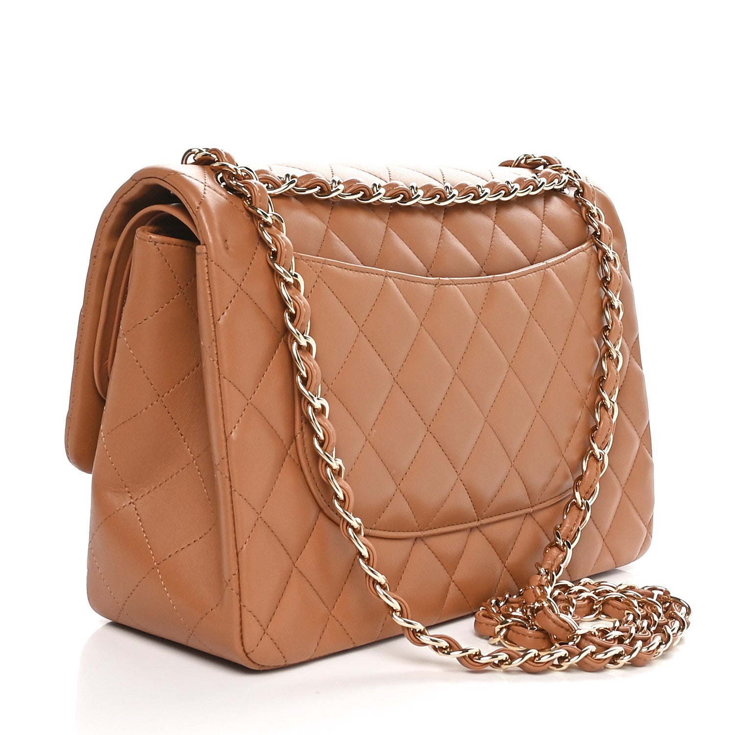 Chanel Lambskin Quilted Jumbo Double Flap Beige 3 of 11