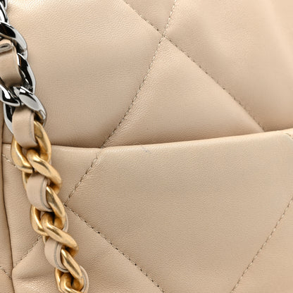 Chanel Lambskin Quilted Medium Chanel 19 Flap Beige 10 of 14