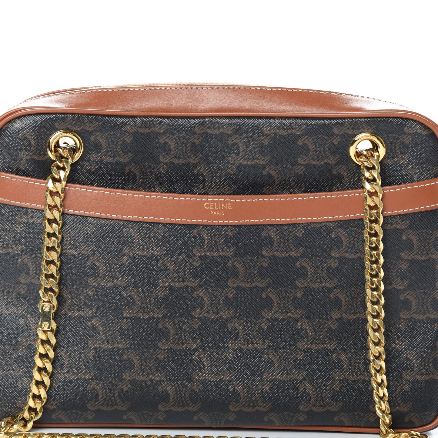 Triomphe Canvas Calfskin Medium Patapans Tan