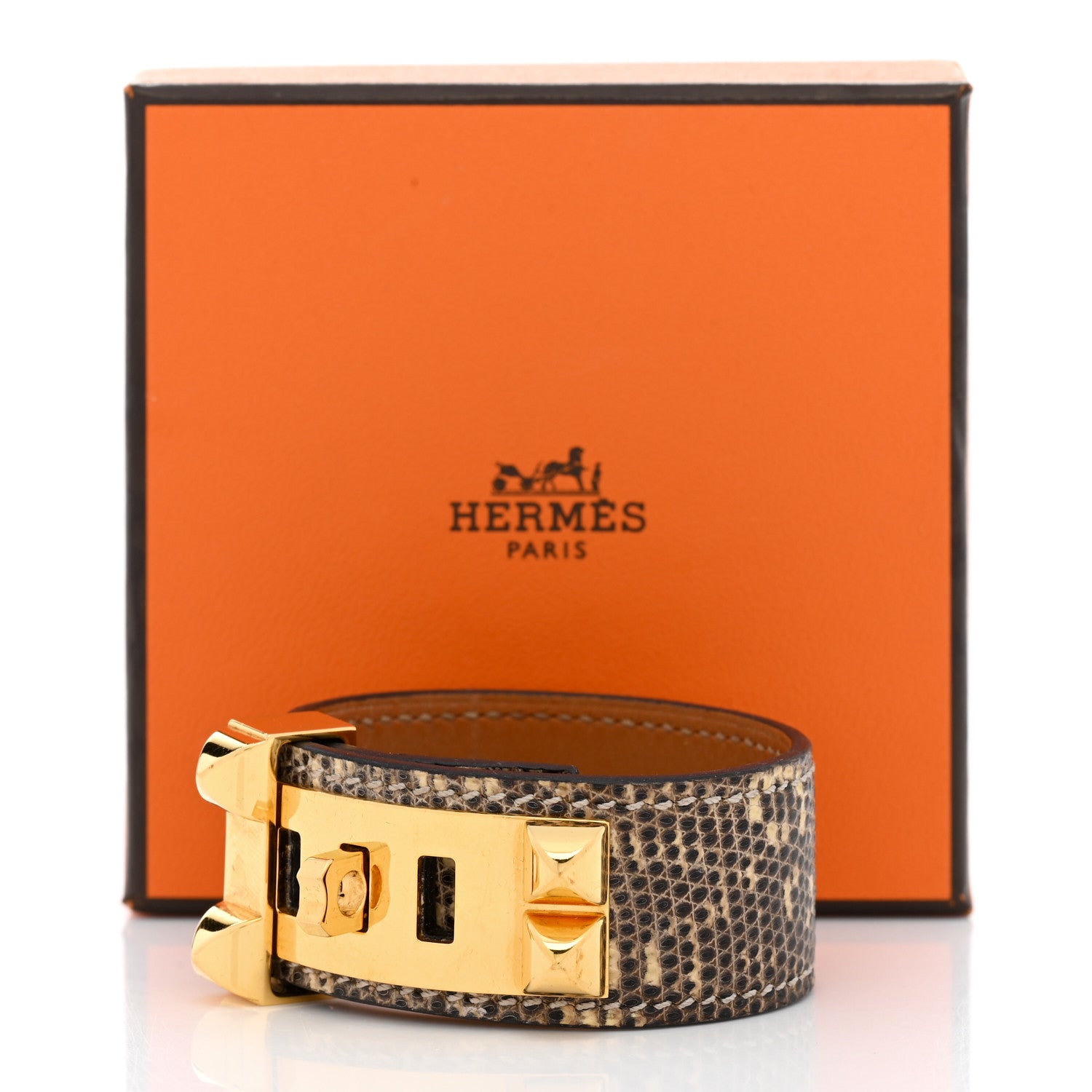 Hermes Lizard Collier De Chien CDC 24 Bracelet T1 Ombre 9 of 9