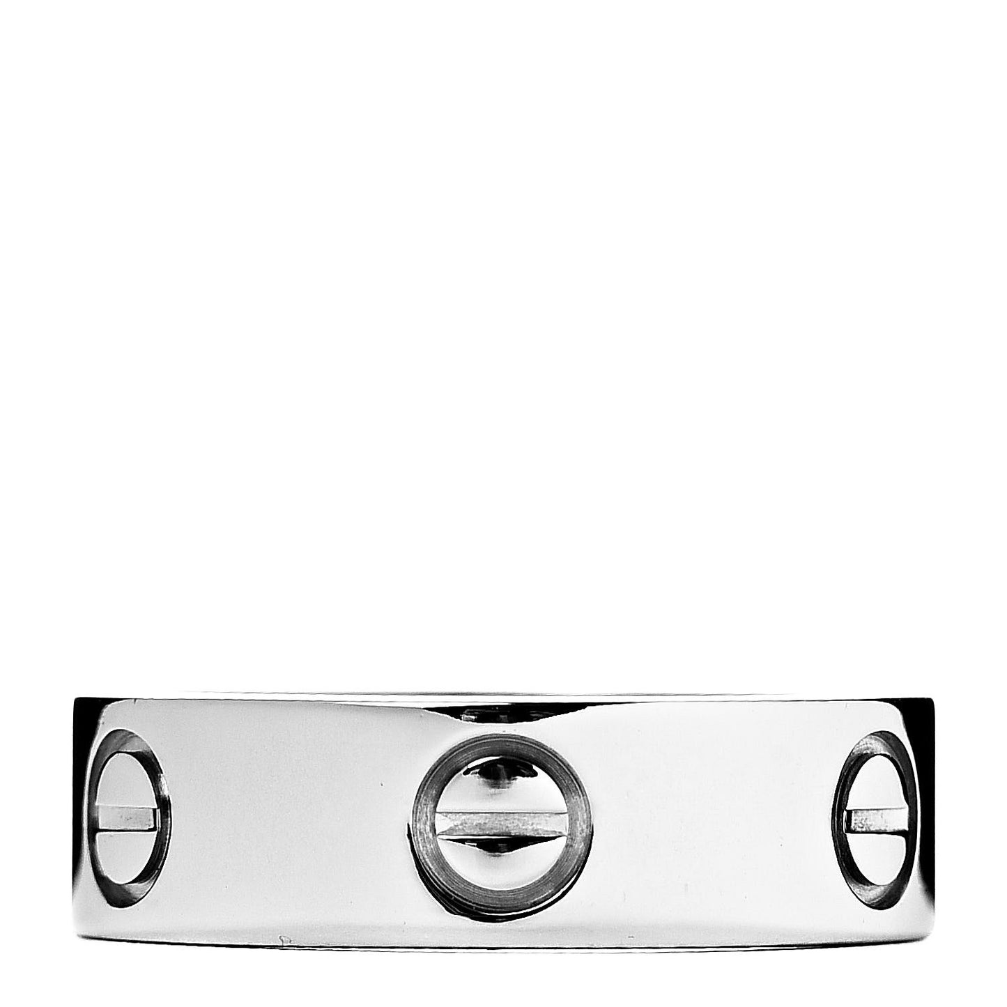 18K White Gold 5.5mm LOVE Ring 52 6