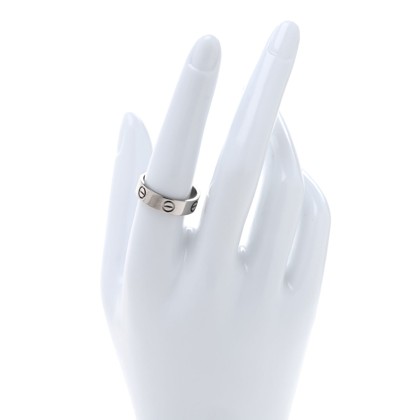 18K White Gold 5.5mm LOVE Ring 57 8